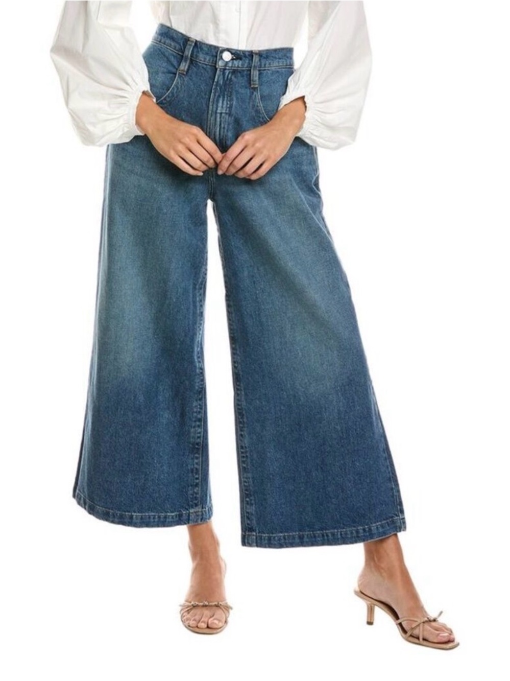 FRAME The Pixie Skater Wide Leg Jeans NWT Size 29x27 Boho Festival Chic